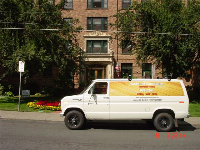 The hardwood connection van.